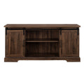 Dark Walnut Sliding Grooved Door TV Console C688990