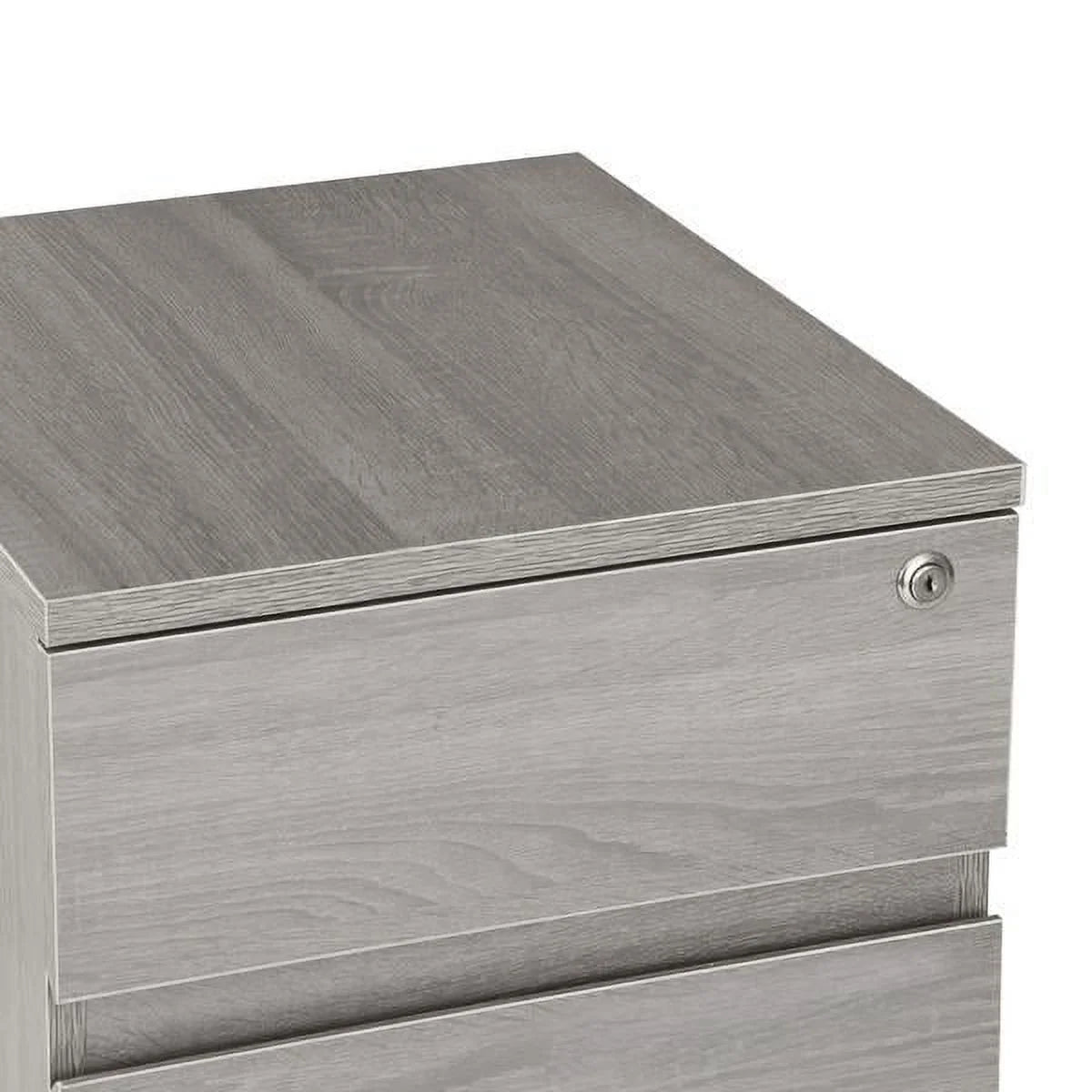 Grey Two Drawer Vertical Filing Cabinet with Lock W40589