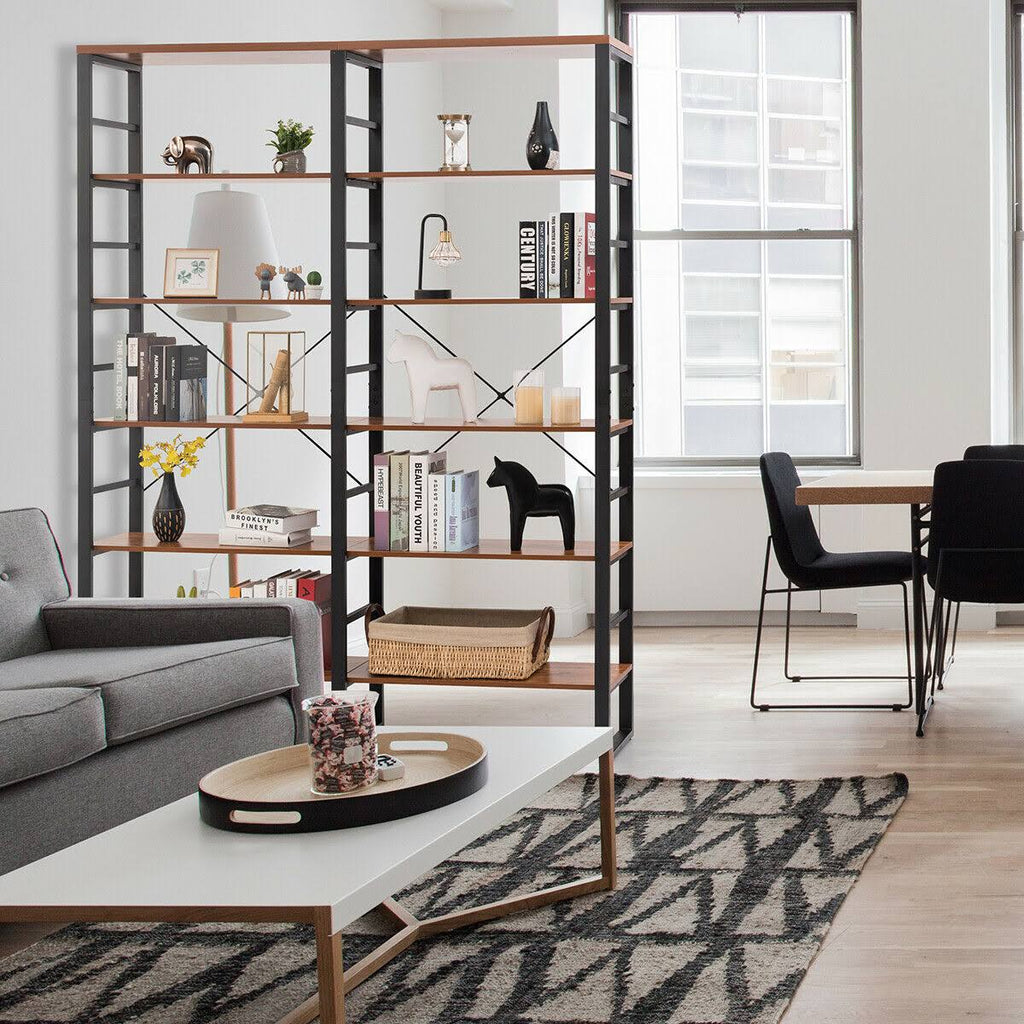 6-Shelf Bookcase Metal Storage Shelf D195887