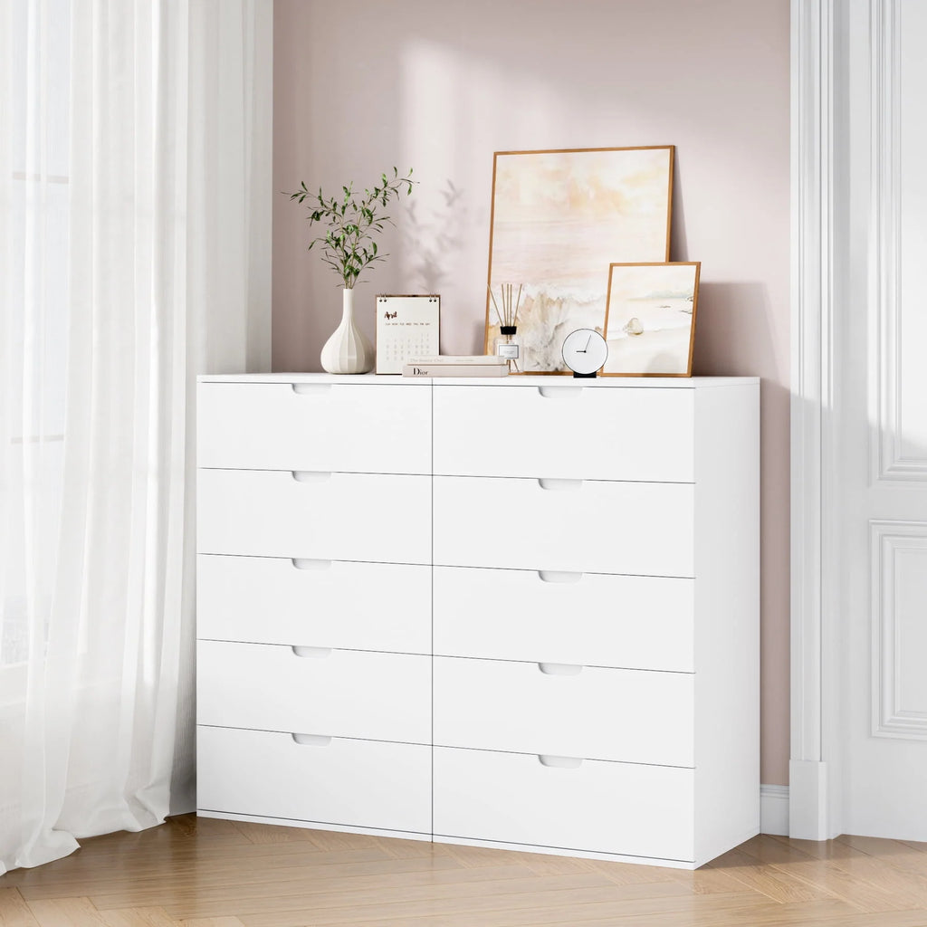 White 6 Drawer Dresser Z18988