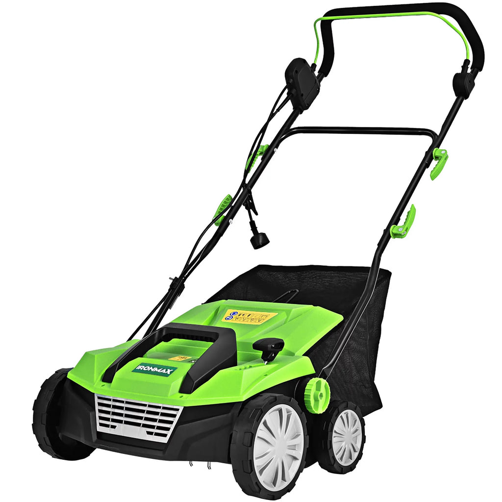 13Amp Corded Electric Lawn Dethatcher with 50L Collection Bag Q994