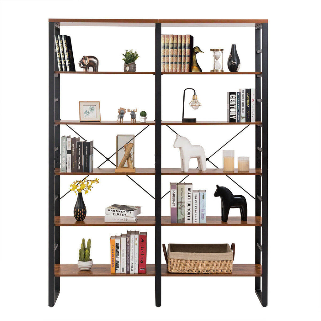 6-Shelf Bookcase Metal Storage Shelf D195887