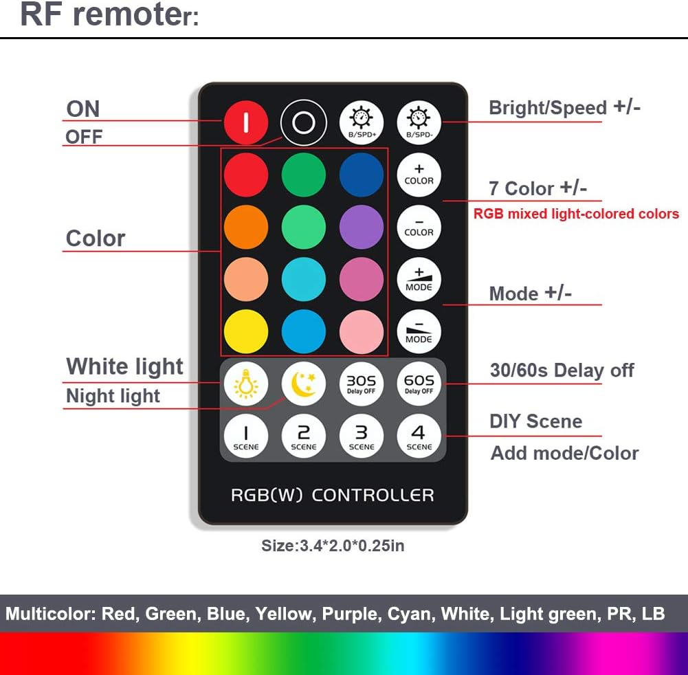 Dimmable RGB LED Light Bar (24 Inch) V4266