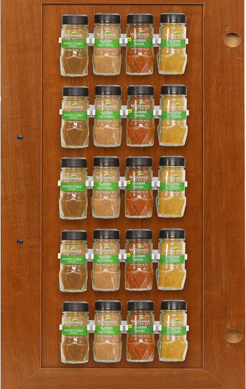 White Pack of 2 Spice Gripper Clips Strips Cabinet Holder S15102