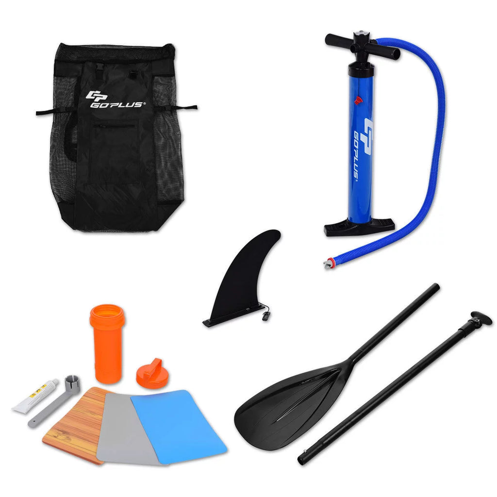 10' Inflatable Stand up Paddle Board with Bag Paddle Fin M6739