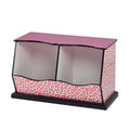 Pink/Black Leopard Cubby Storage N8079