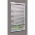 Cordless Faux Wood Blind, White, 23-3/4x22w x 4 N738273