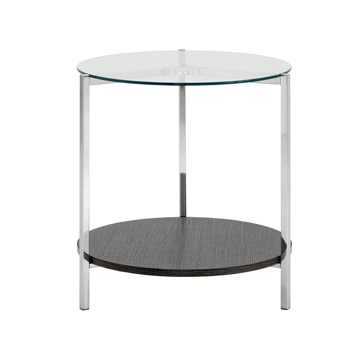 Round Glass Top End Table A463071