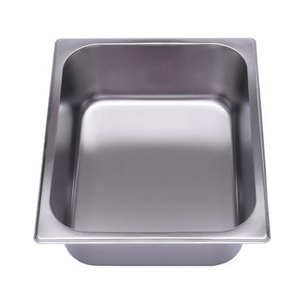 6Pcs 1/2 Size 4" Deep Silver Stainless Steel Steam Table Pans E883