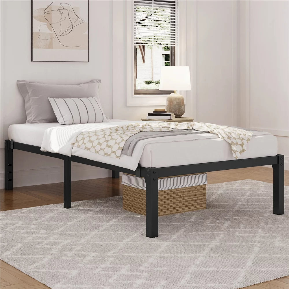 Black Metal Platform Bed Frame E632