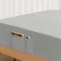 Gray 1800 Thread Count Microfiber Fitted Sheet with Storage Pocket U291001