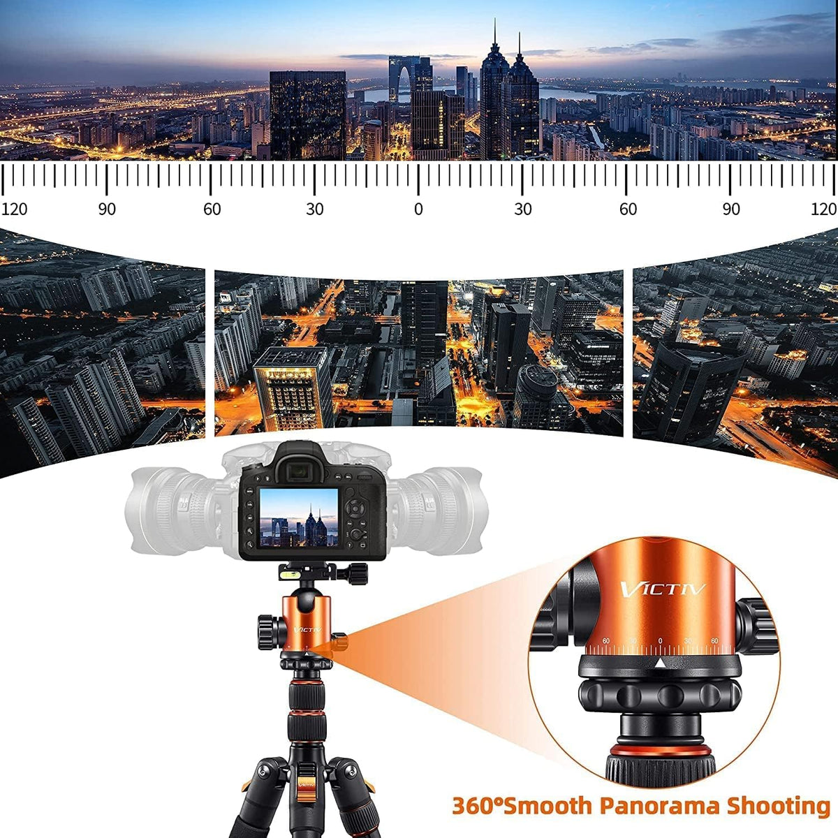 82 inches Aluminum Tripod with 360 Degree Ball Head, Pack of 2 T647470