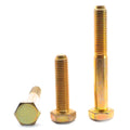 5/16-18 x 1 Coarse Thread Grade 5 Hex Cap Screw (Bolt) - Yellow Cadmium Plated Medium Carbon Steel C4458