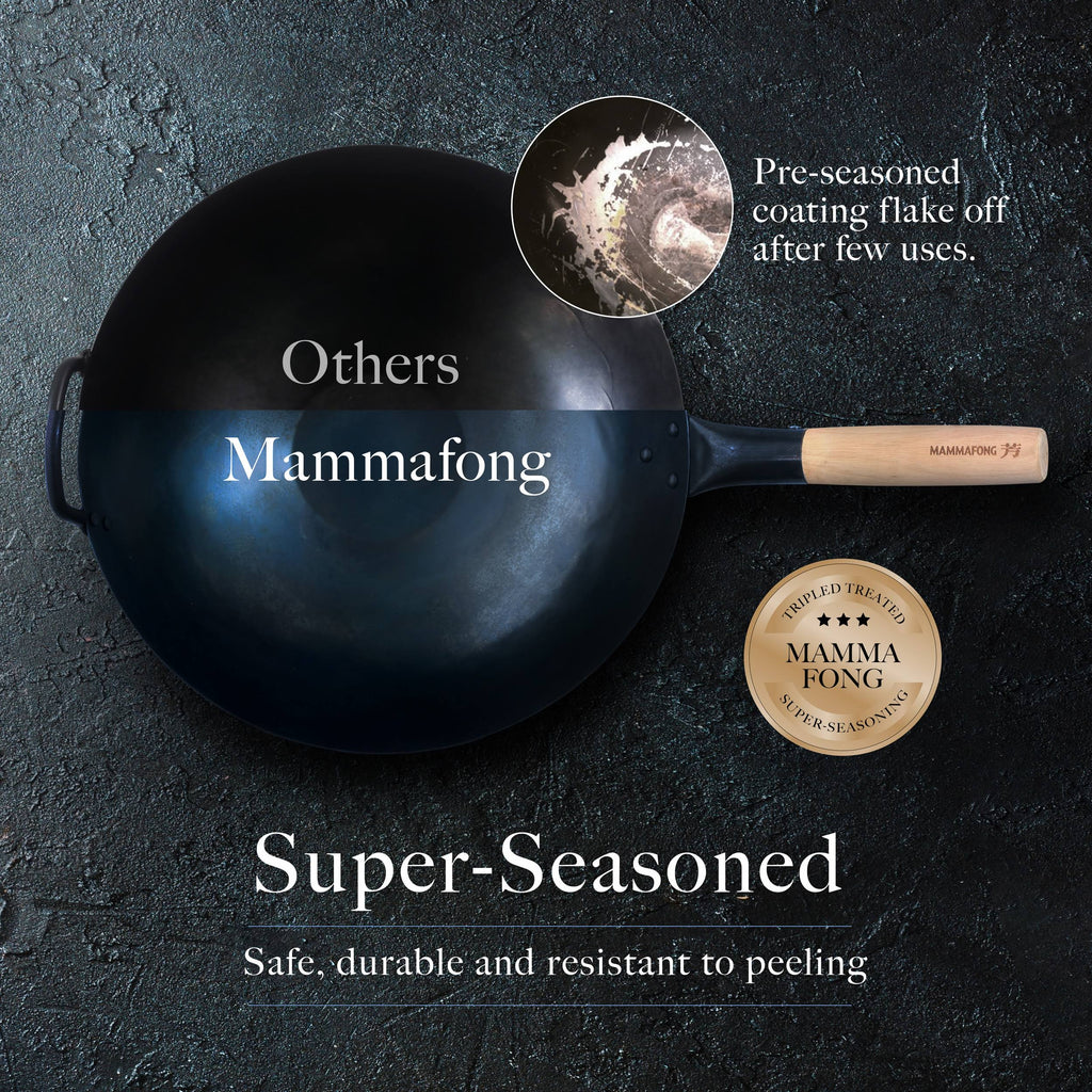 14 inch Blue Carbon Steel Wok I9002
