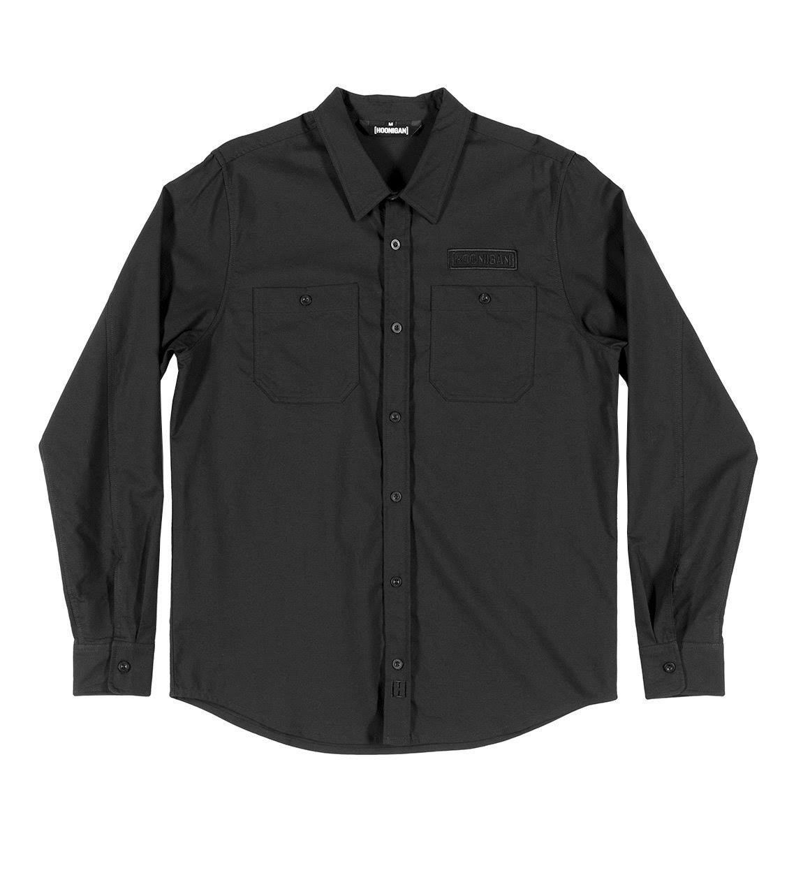 Black Woven LS Large P3086