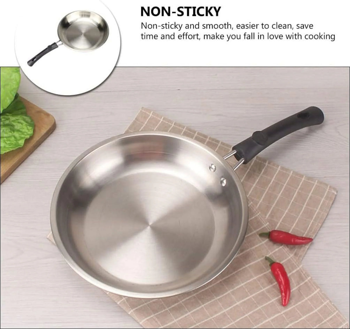 Stainless Steel Non-stick Frying Pan L965816