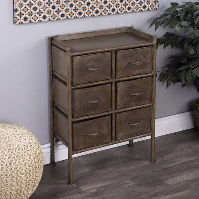 6 Drawer Apothecary Accent Chest D750
