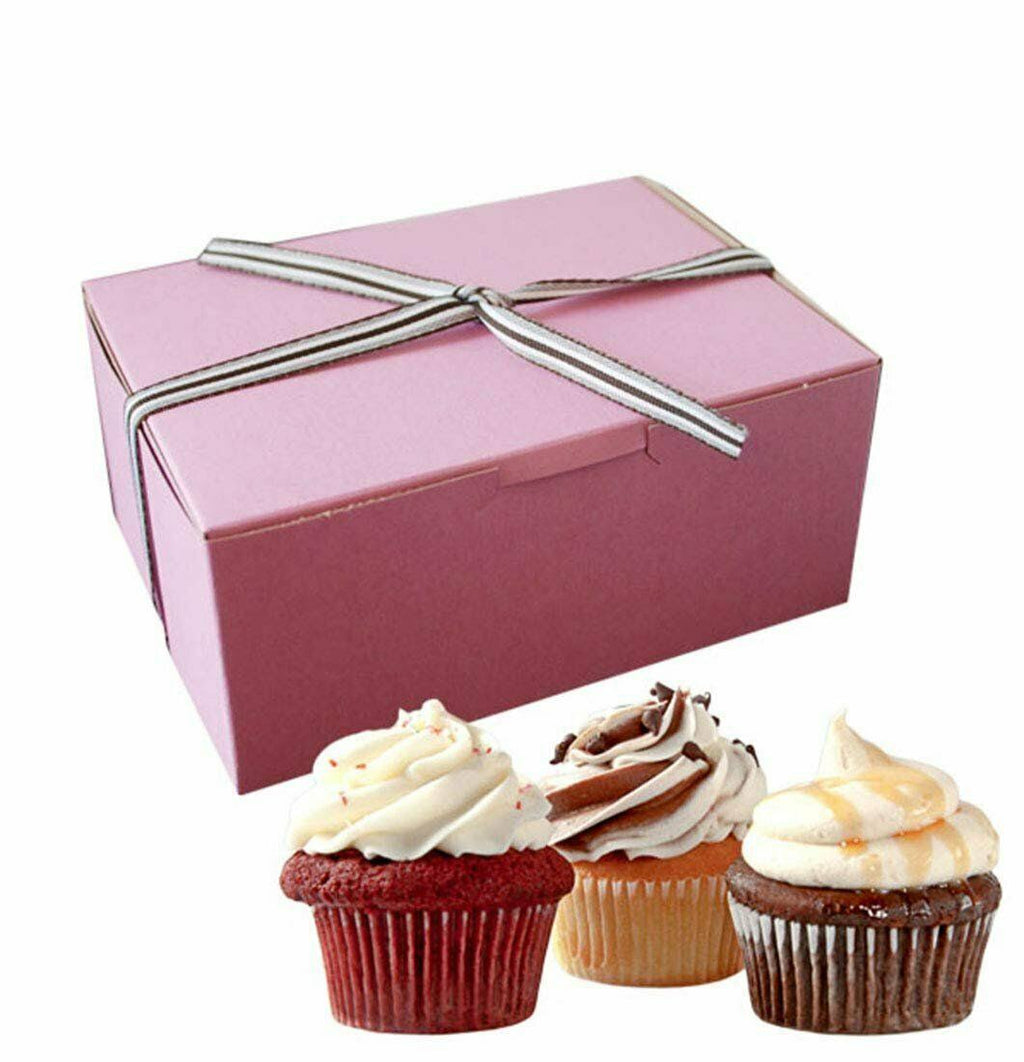 750 Pack Pink Cardboard Pastry Boxes V30469