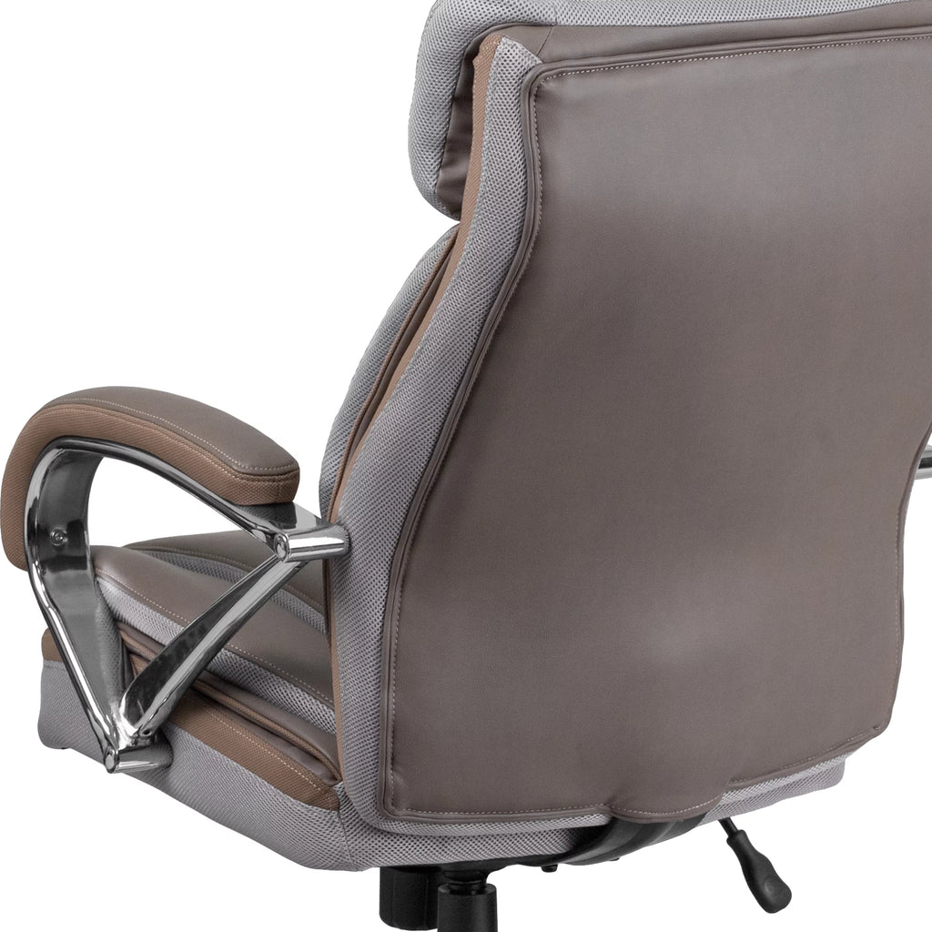 Taupe Ergonomic Office Chair with Extra Wide Seat V88957