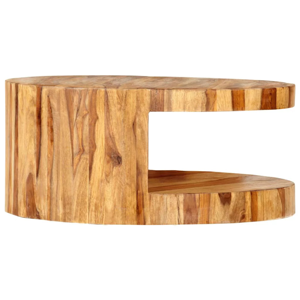 Round Coffee Table Solid Sheesham Wood J83566
