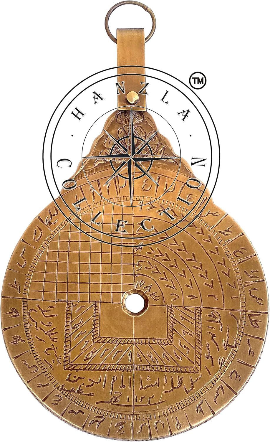 Vintage Antique Brass Astrolabe 8 Arabic Globe Navigation Astrological Calendar P1748