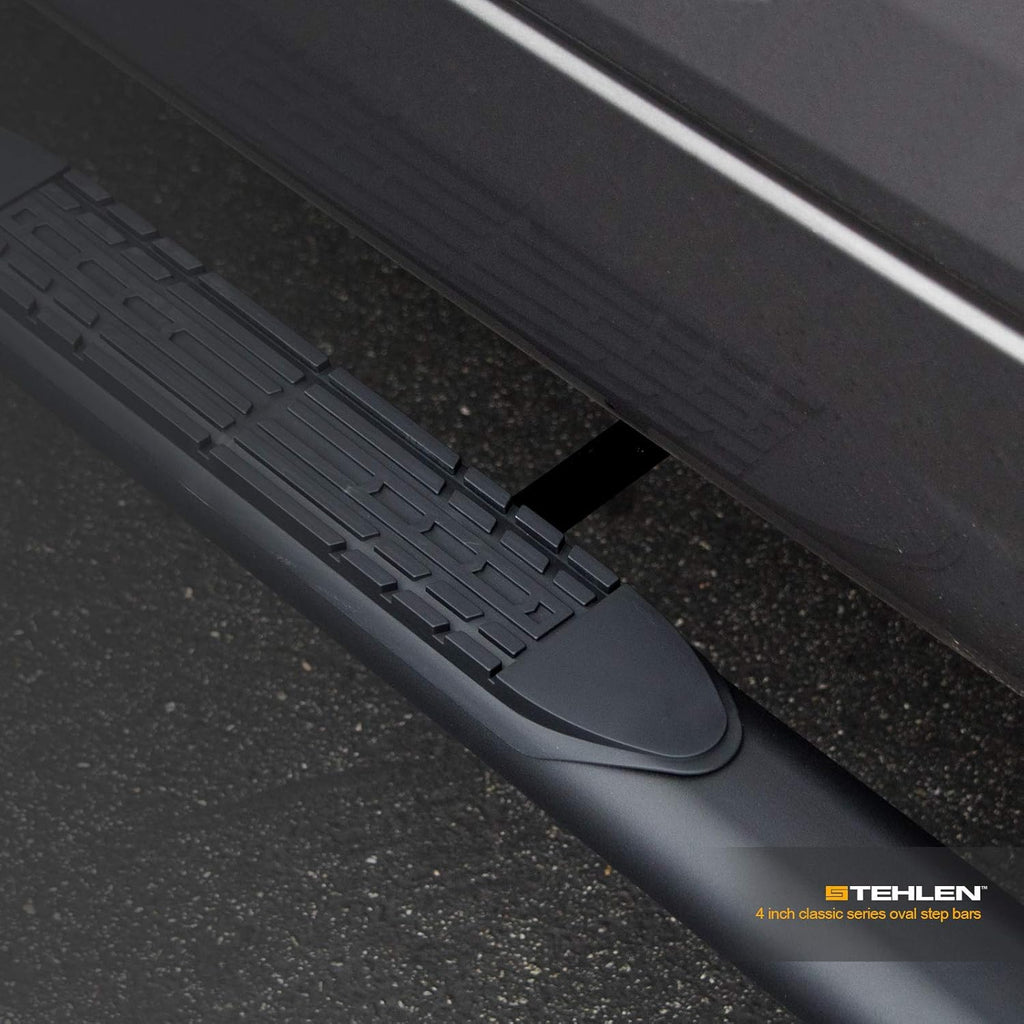 4 Oval Side Step Nerf Bars Matte Black A6834