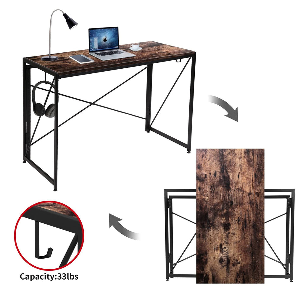 Rustic Folding Computer Desk Q789080
