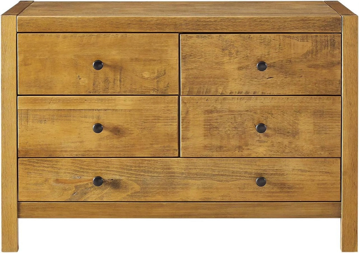 Rustic Wood 5-Drawer Dresser Y71344