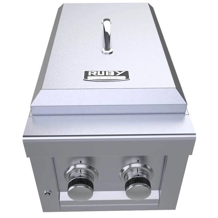 Stainless Steel Double Burner Natural Gas Cooktop W34704