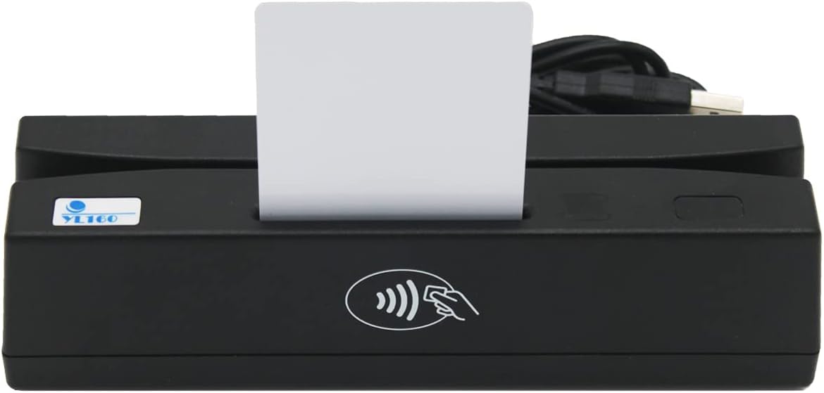 USB 4 in 1 Magnetic Swipe Card Reader with EMV Chip, RFID, PSAM R727
