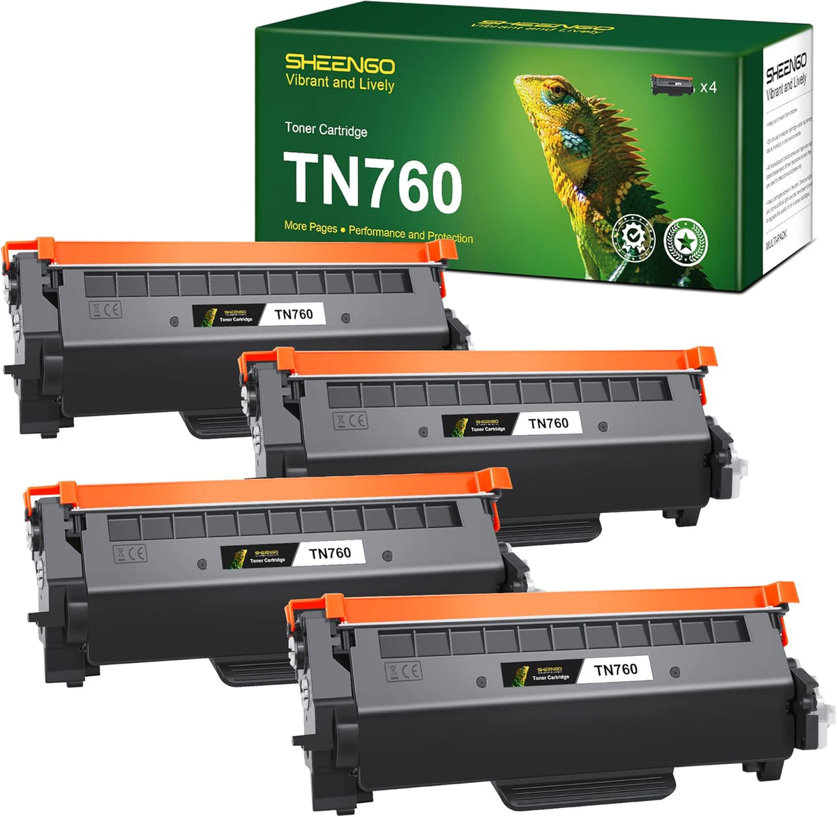 4 Black Compatible Toner Cartridge for Brother Printer I987224
