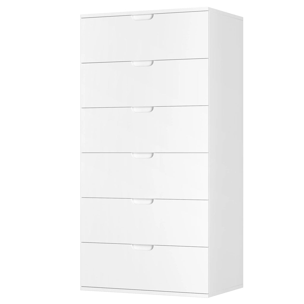 White 6 Drawer Dresser Z18988