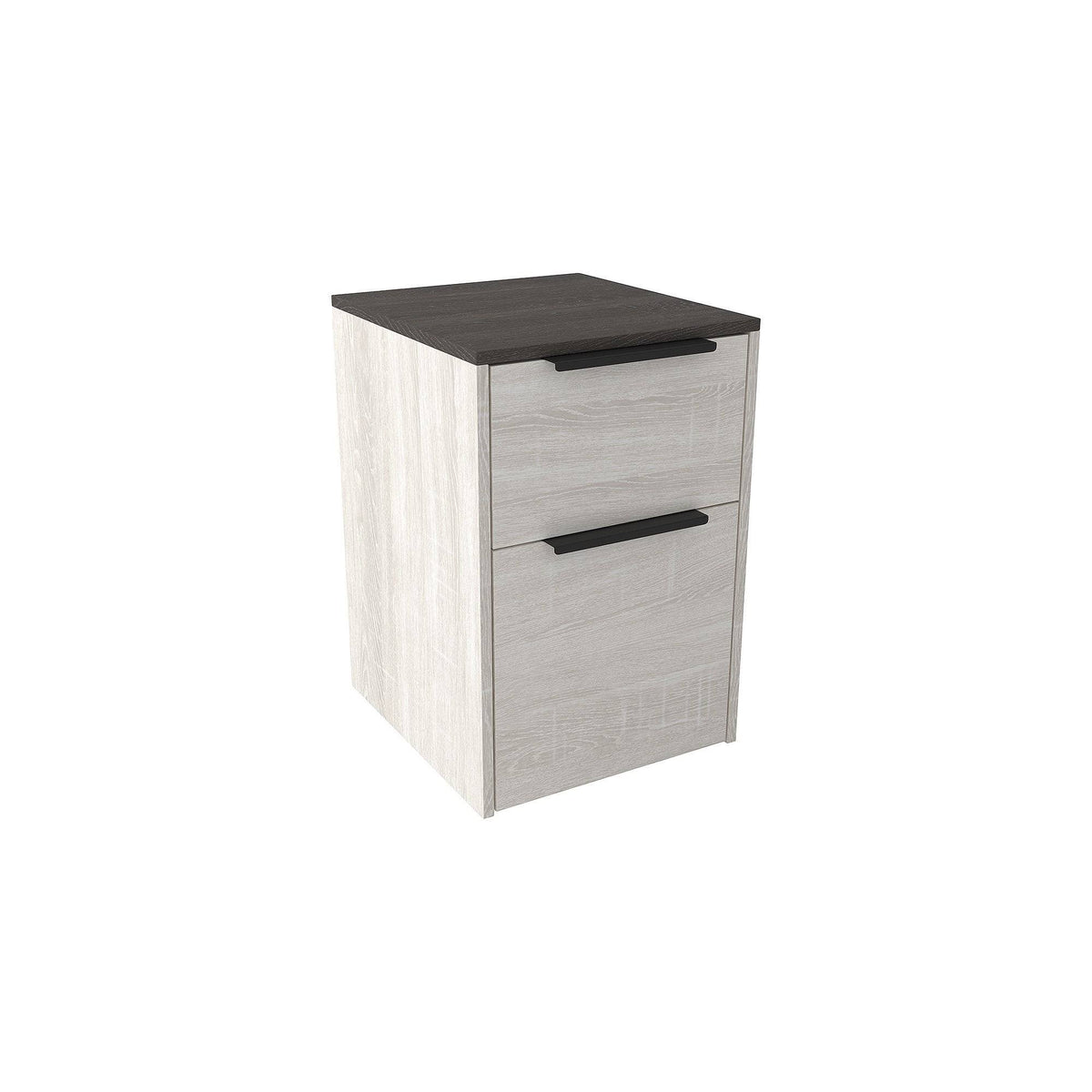 White and Brown File Cabinet R241