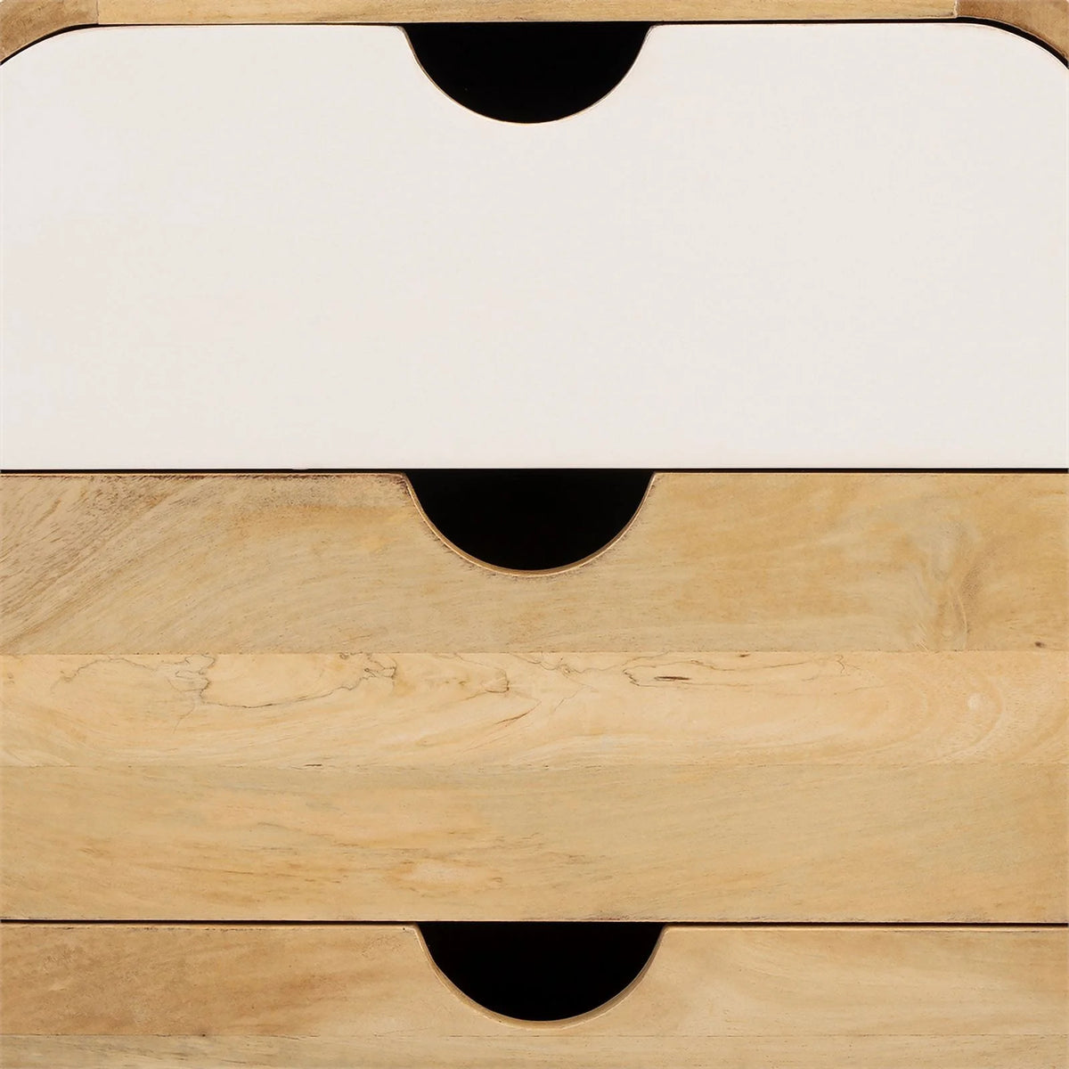 Beige Mango Wood End Table with Storage N55566