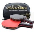 2 High Performance Table Tennis Racket Set with Carrying Case F9288