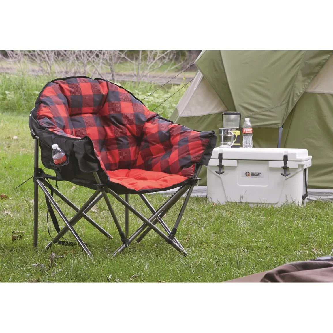 Oversized Folding Camping Chair with Padded Seats, 500-lb. Capacity Q128133
