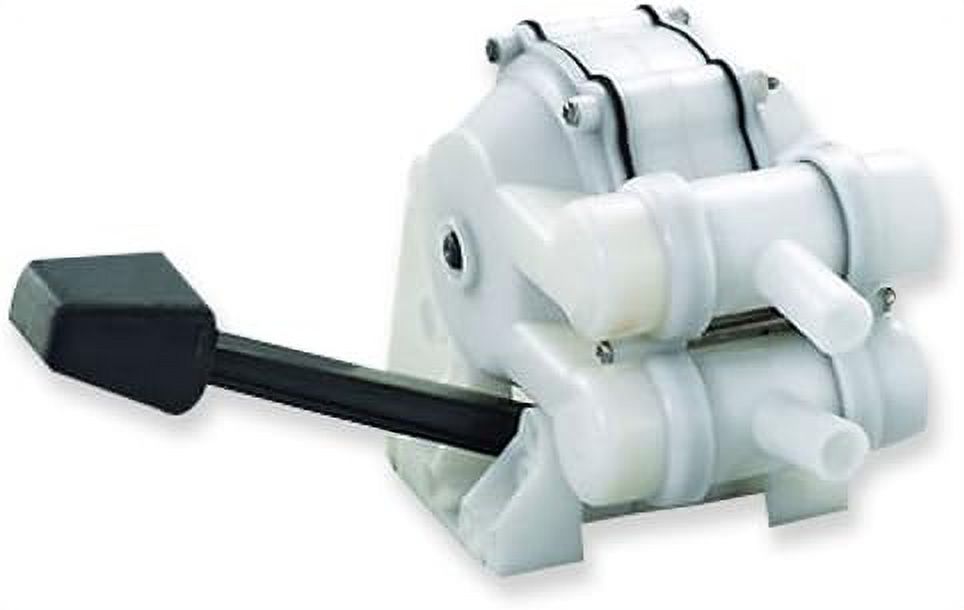 White Double Action Manual Foot Pump for Boats J457295