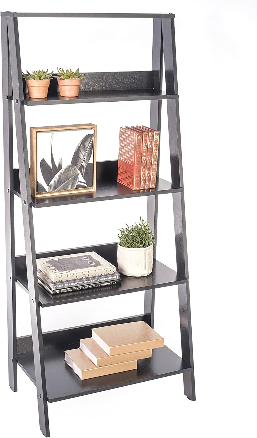 Black 5-Tier Industrial Bookcase F106