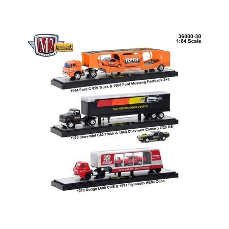 30 3 Trucks Set 1/64 Diecast Models W986