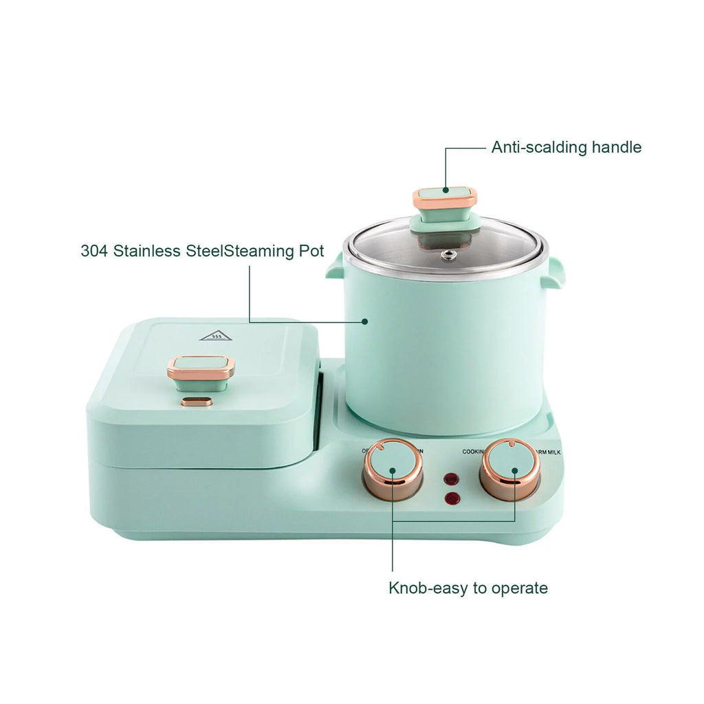 Electric Breakfast Station Mini Toaster Sandwich Machine Non-stick M3678