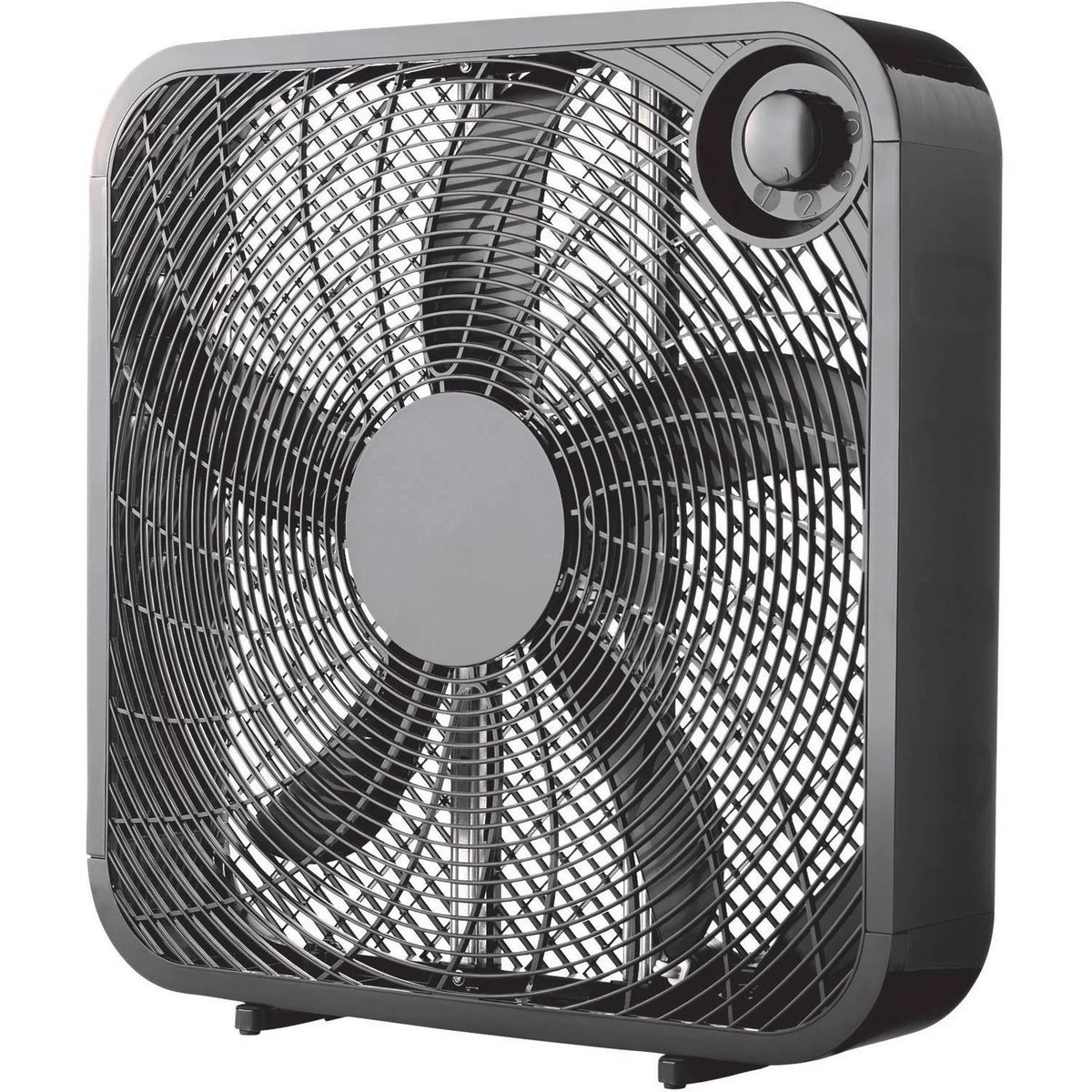 Black 3-Speed Portable Box Fan Y3025