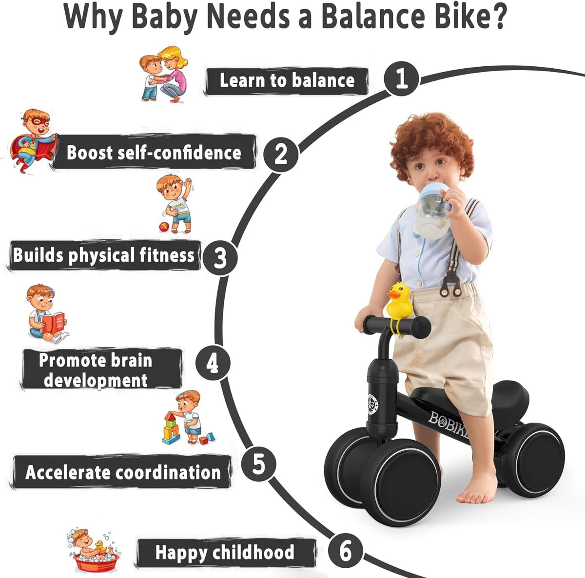Baby Balance Bike Pink A321497