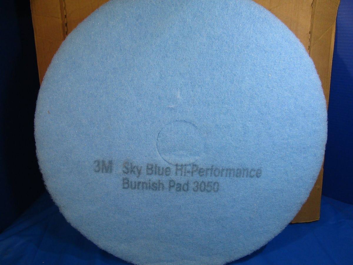 Sky Blue Hi-Performance Burnish Pad, 20 in, 5/Case C546