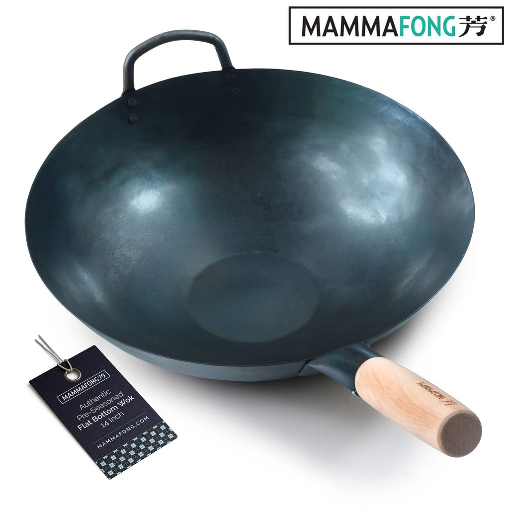 14 inch Blue Carbon Steel Wok I9002