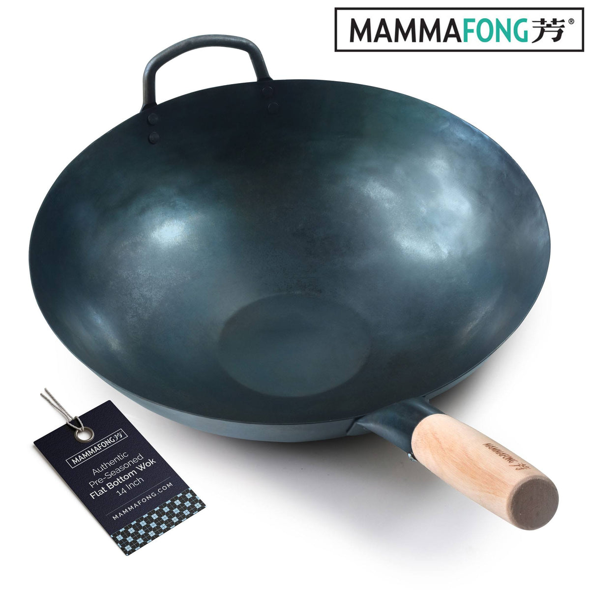 14 inch Blue Carbon Steel Wok I9002
