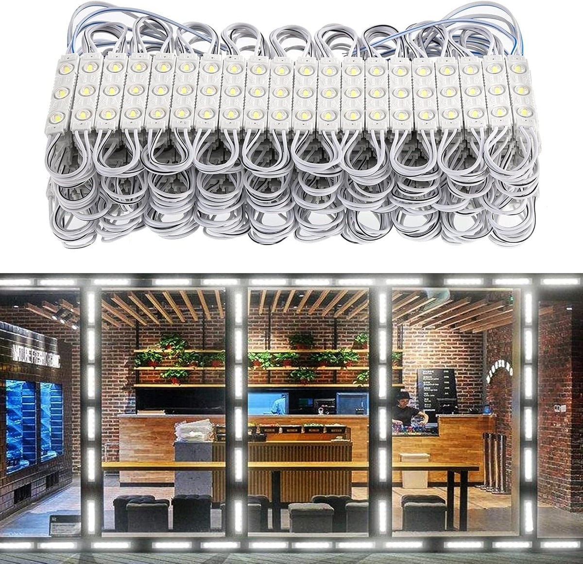 200PCS Daylight White 6500K 0.72W 12 Volt DC LED Modules Waterproof Pack of 2 A837