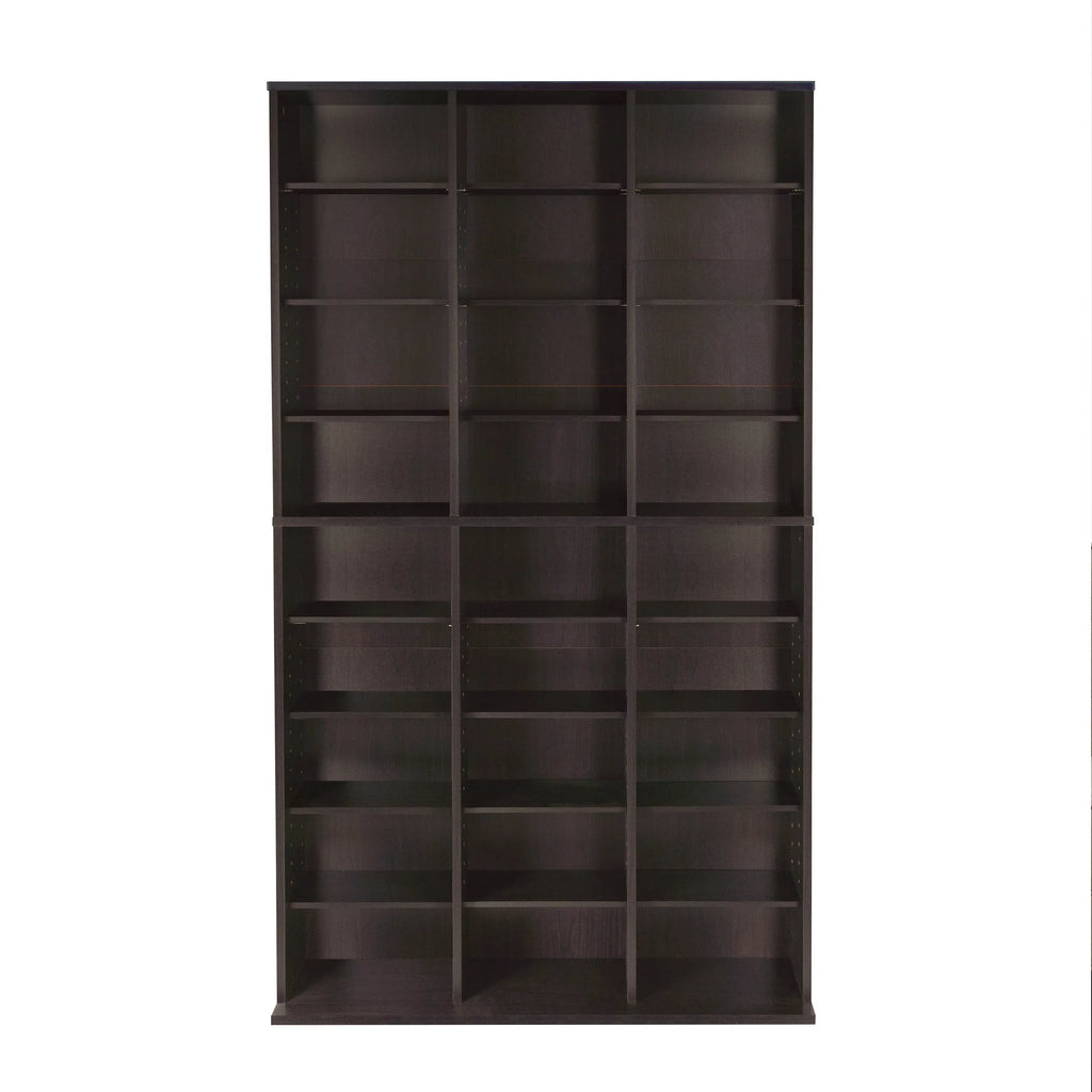 Adjustable Wood Media Storage Shelf Bookcase W95864