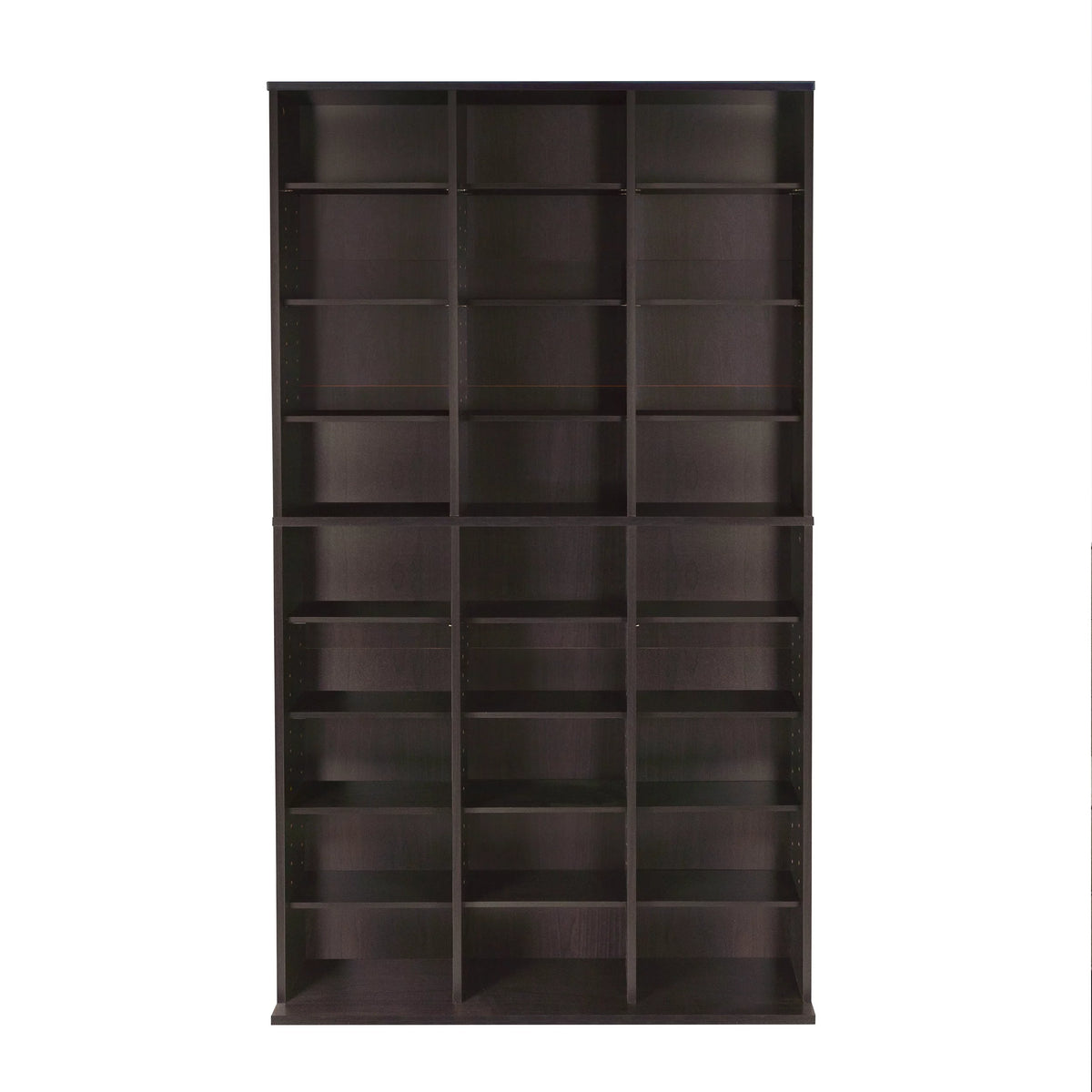 Adjustable Wood Media Storage Shelf Bookcase W95864