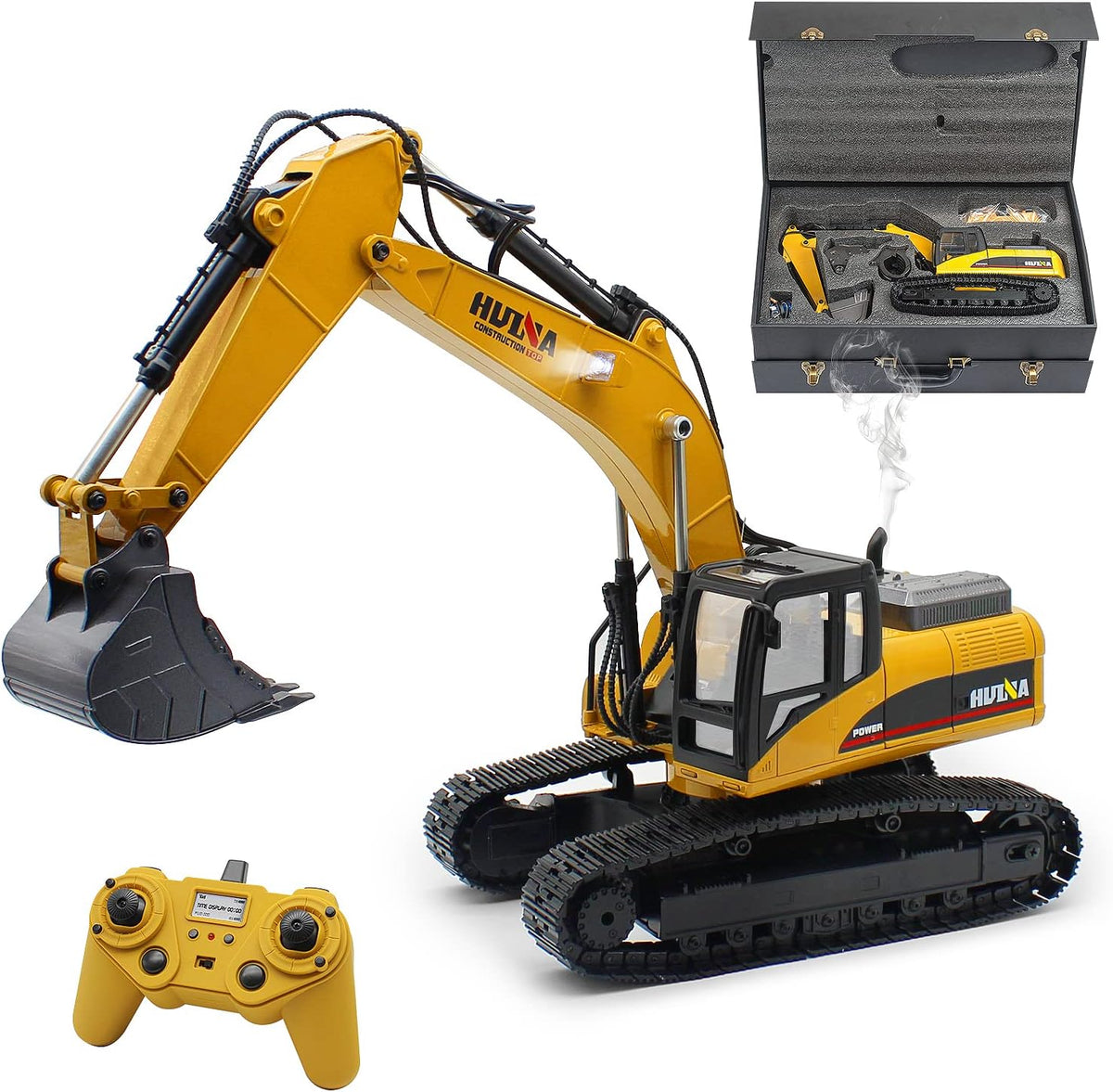Full Metal Remote Control Excavator Toy, 23 Channel L24546