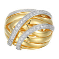 18K Gold Plated Sterling Silver Lab Grown Diamond Ring Z3521